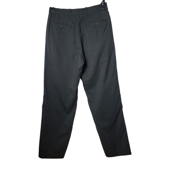 Design Men Dress Pants Flat-Front Slim Fit  Waist Wool-Blend Business & Formal W - Picture 6 of 16